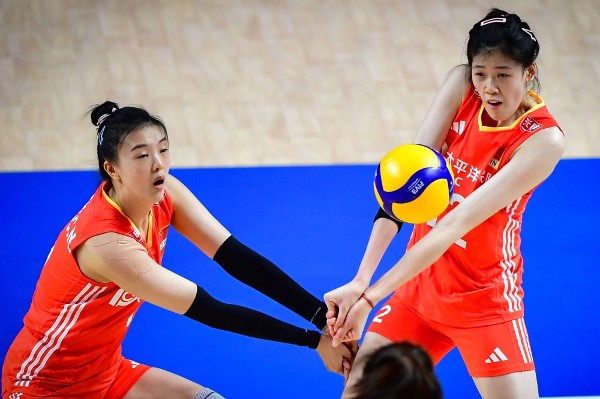中國女排提前鎖定總決賽入場券。@Now Sports