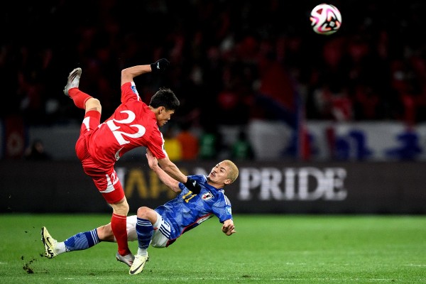 日本今場以1:0擊敗朝鮮。©AFP