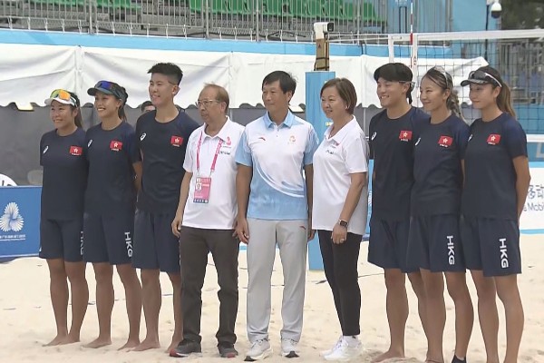 港隊派出1支男隊及2支女隊出戰全運沙排賽事。@Now Sports