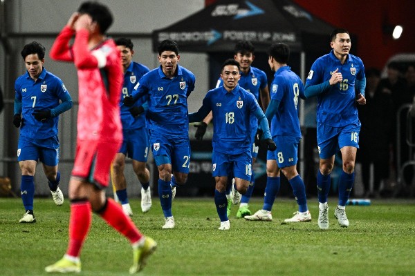 泰國在上仗作客逼和韓國1:1。©AFP