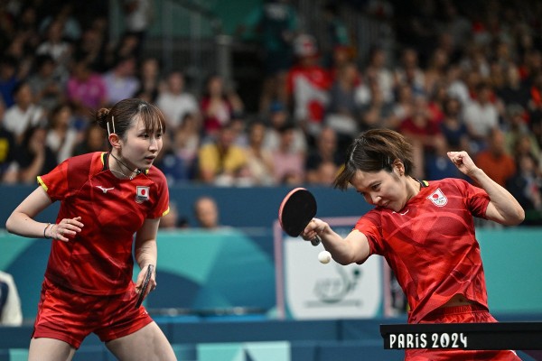 日本女乒打入4強。©AFP