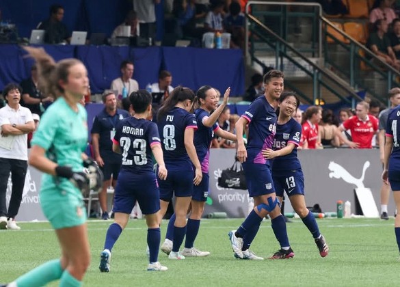 張煒琪的入球協助勝出女子組冠軍球會官網圖片