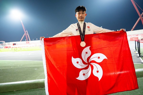 區皓駿助港隊於今屆亞青運獎牌開齋。港協暨奧委會