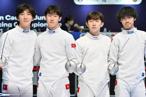 劍擊亞青賽男重團體　港隊負中華台北屈居亞軍
