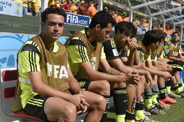 沙維今夏隨西班牙在世界盃失意而回。©AFP