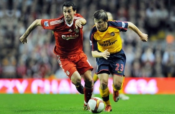 艾沙雲2009年對利物浦射入4球。©AFP