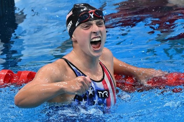 莉迪姬在800米自由泳封后，成功復仇。©AFP
