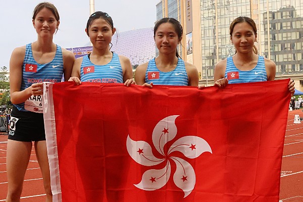 女子4X400季軍    港隊兩銀1銅收官