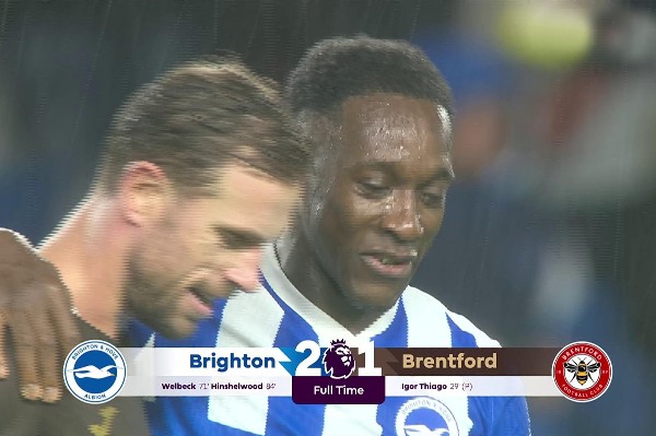 【英超】白禮頓2：1賓福特