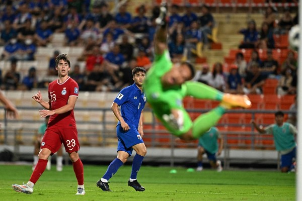泰國在周二主場以3:1擊敗新加坡。©AFP