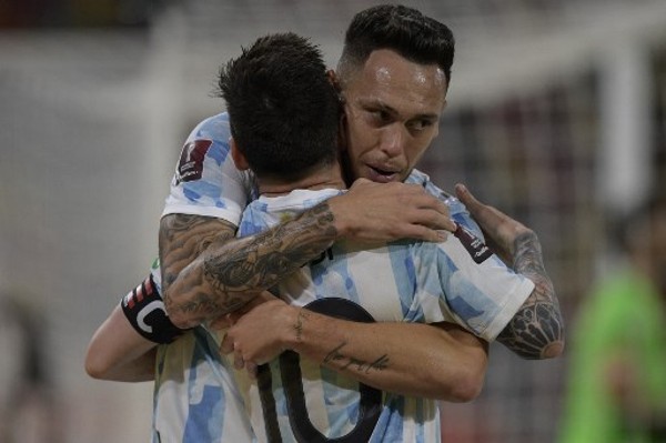 兩人是阿根廷國家隊隊友。©AFP