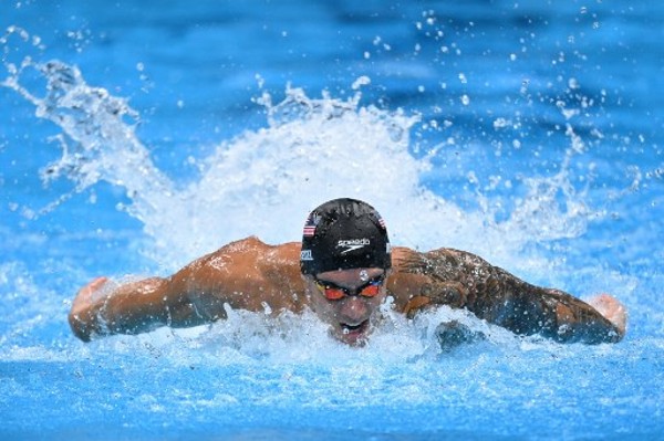 謝素帶領美國隊在游泳項目贏得30面獎牌。©AFP