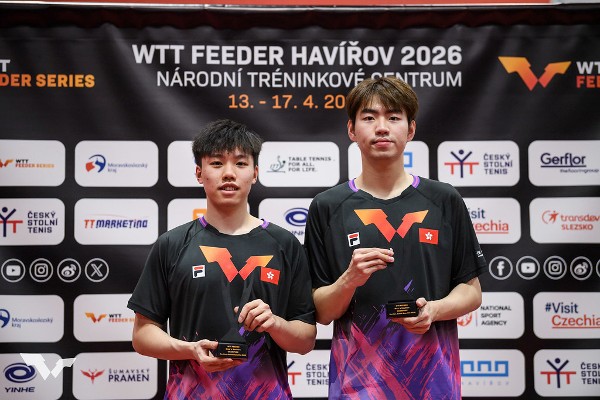 陳顥樺姚鈞濤WTT支線賽男雙稱王