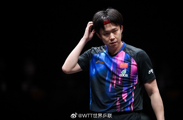 王楚欽今日連打混雙及男單官方圖片