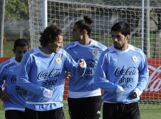 識睇烏拉圭就一定睇科蘭（左）、卡雲尼（中）及阿蘇（右）﹗©AFP