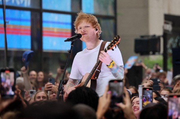 Ed Sheeran從小便是葉士域治粉絲。©AFP