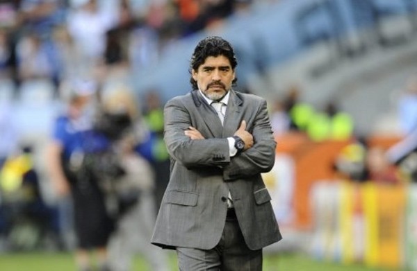 馬勒當拿執起教鞭，曾帶領阿根廷出戰2010年世界盃。©AFP