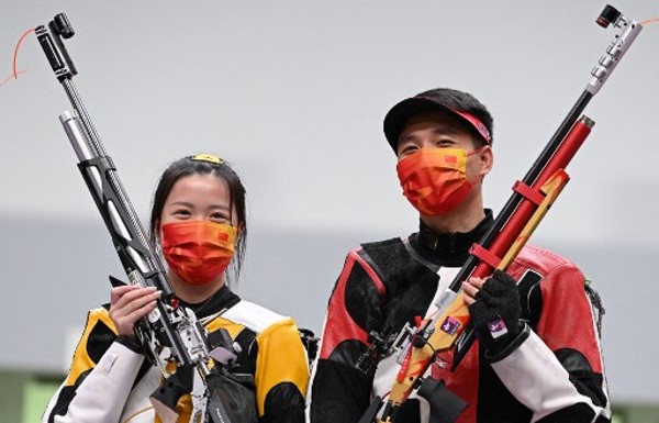 中國在射擊項目再添一金。©AFP