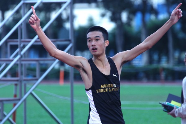 D1田徑決賽日誕5學界紀錄 準考生鍾朗晞「放膽跑」致勝