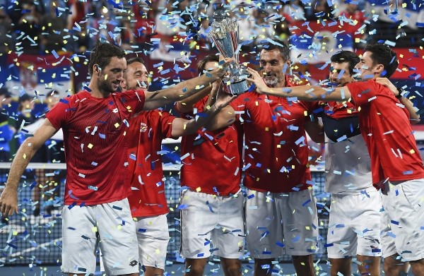 塞爾維亞奪得首屆ATP盃冠軍。©AFP