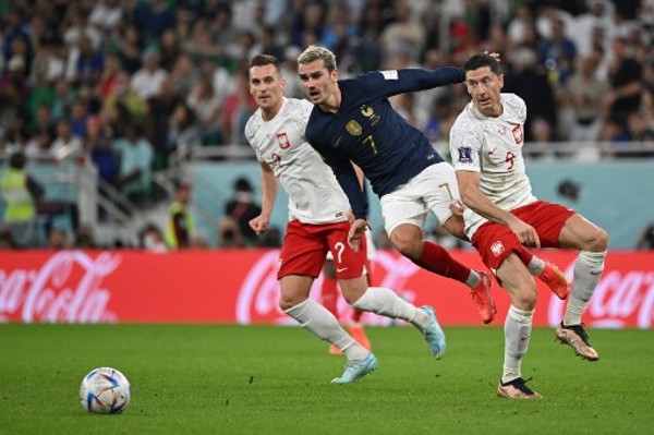 馬克龍賽前已預測法國贏3:1。©AFP