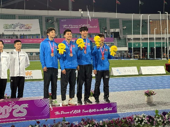港男子4X100接力亞錦奪銅 女隊破港績