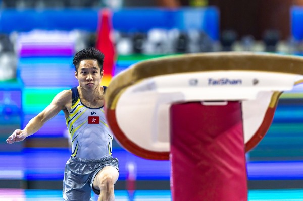 吳家祺出戰男子跳馬決賽。康文署