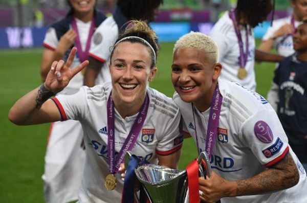 里昂女足奪得歐聯冠軍。©AFP