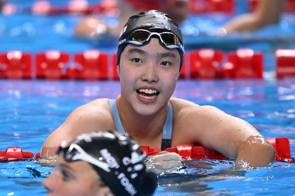 于子迪成世錦賽最年輕奪牌泳手。©AFP
