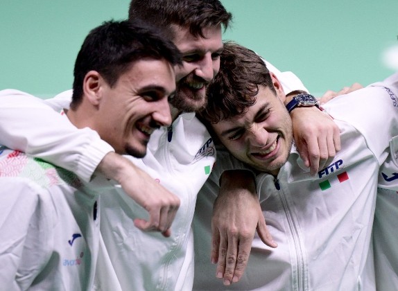 意大利率先入決賽。©AFP