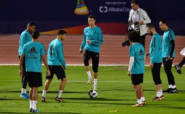 C朗在世界冠軍球會盃4強為皇家馬德里射入追平的1球。©AFP