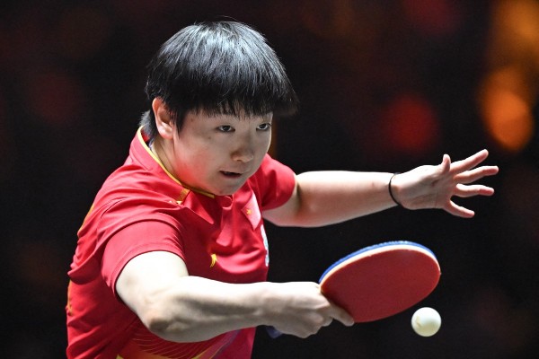 孫穎莎反勝晉級。©AFP