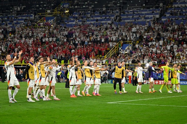 德國隊終自2016年歐國盃後再次在大賽淘汰賽勝出。©AFP