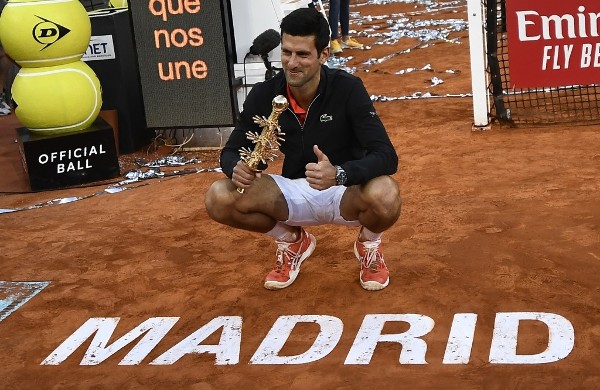 祖高域是馬德里網賽男單的衛冕球手。©AFP