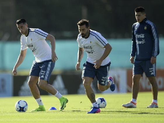 阿根廷已於周一進行一課輕鬆操練。©AFP