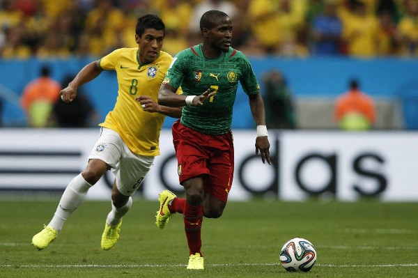 尼古莫代表喀麥隆踢過兩屆世盃。©AFP